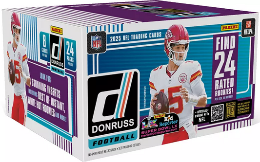 2025 NFL PANINI DONRUSS FOOTBALL TRADING CARD RETAIL BOX