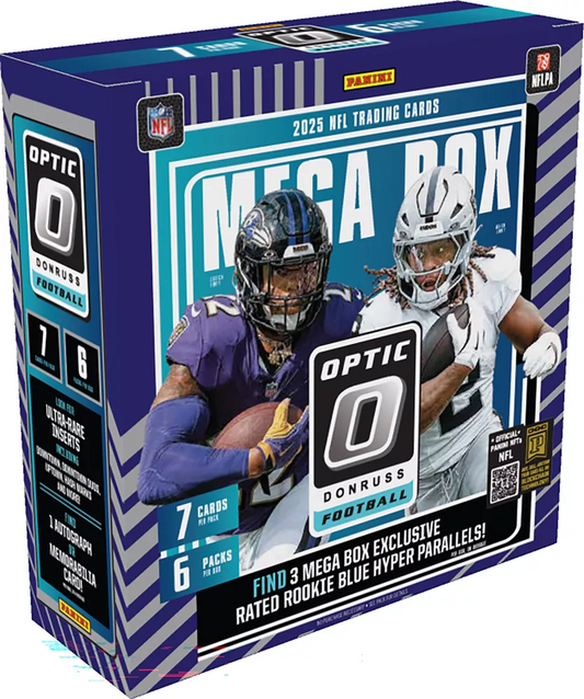 2025 NFL PANINI DONRUSS OPTIC FOOTBALL TRADING CARD MEGA BOX