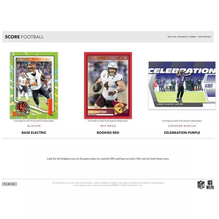 2025 NFL PANINI SCORE FOOTBALL TRADING CARD MEGA BOX
