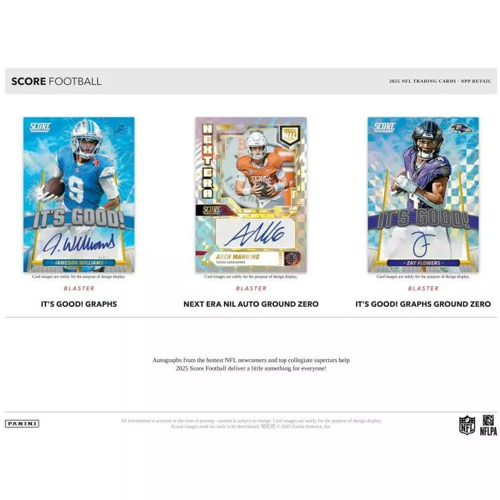 2025 NFL PANINI SCORE FOOTBALL TRADING CARD MEGA BOX