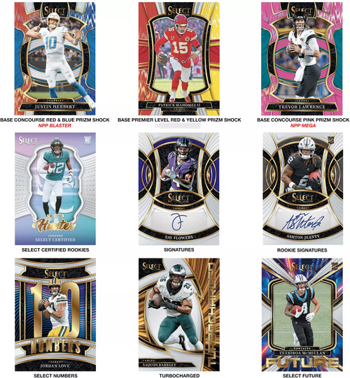 2025 NFL PANINI SELECT FOOTBALL TRADING CARD BLASTER BOX