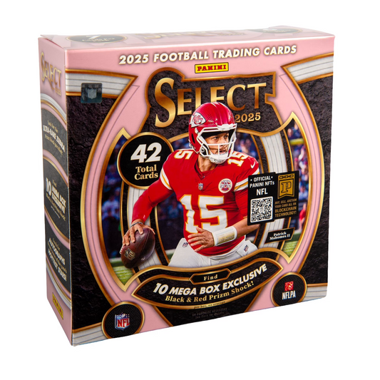 2025 NFL PANINI SELECT FOOTBALL TRADING CARD MEGA BOX