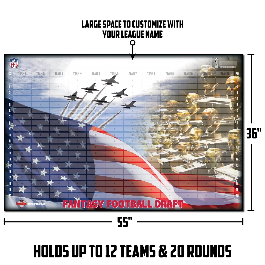 2026 NFL FANTASY FOOTBALL DRAFT BOARD KIT - HOF