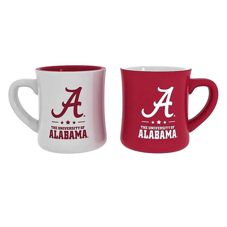 ALABAMA CRIMSON TIDE 10OZ CERAMIC CUP 2-PIECE SET 