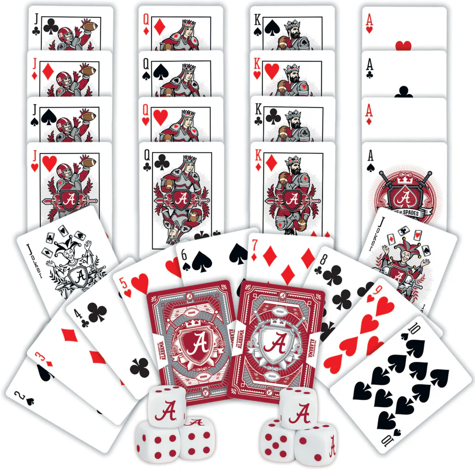ALABAMA CRIMSON TIDE 2-PACK CARD AND DICE SET