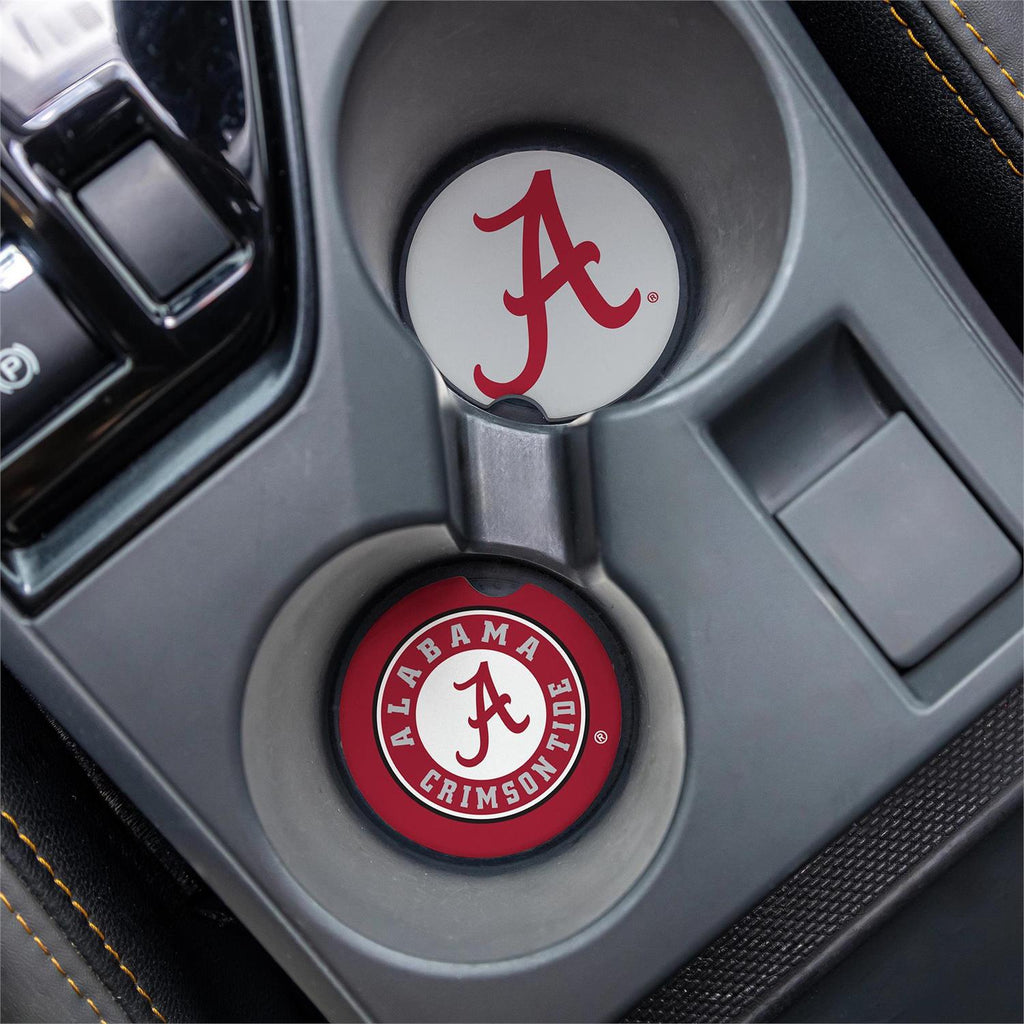 ALABAMA CRIMSON TIDE 2-PIECE CAR COASTER SET