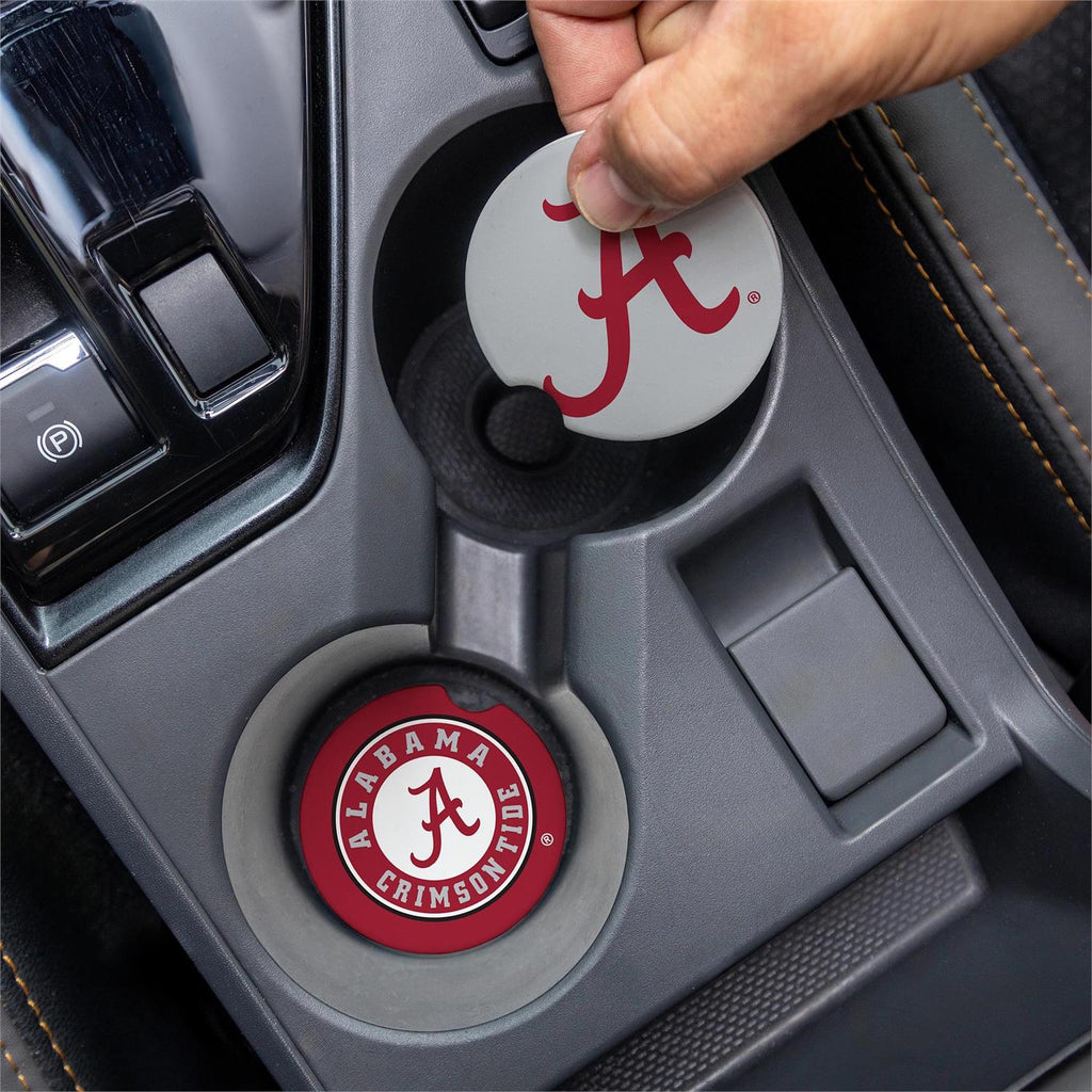 ALABAMA CRIMSON TIDE 2-PIECE CAR COASTER SET