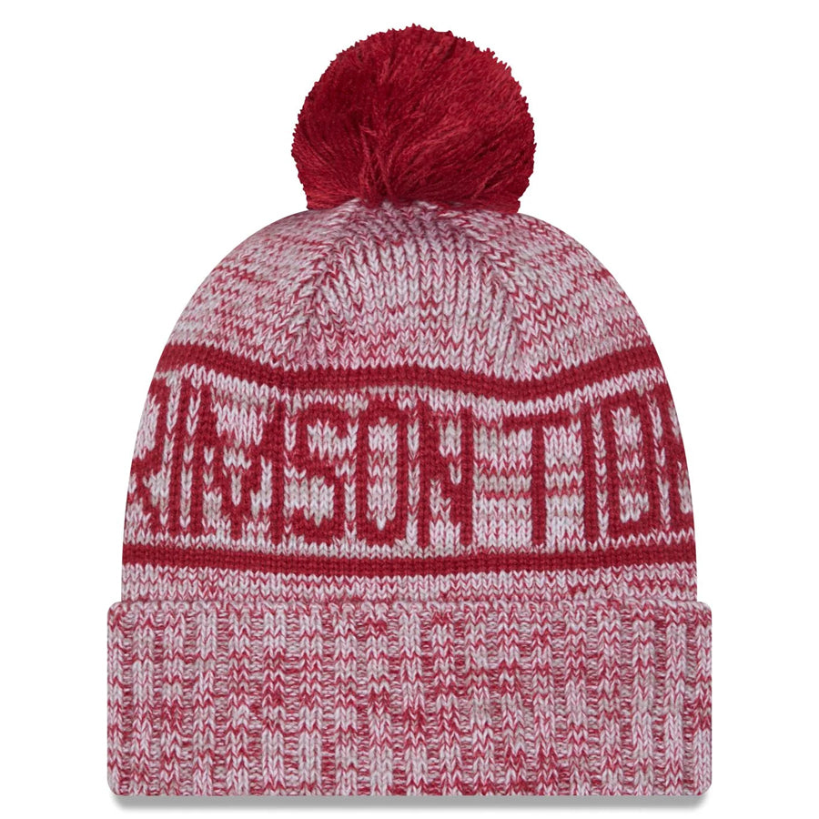 ALABAMA CRIMSON TIDE 2025 SIDELINE COLD WEATHER CUFFED KNIT WITH POM - RED