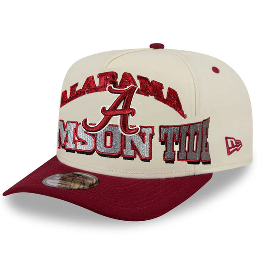 ALABAMA CRIMSON TIDE MARCH MADNESS 9FIFTY A-FRAME SNAPBACK HAT - CHROME WHITE/RED