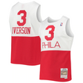 JERSEY SWINGMAN ALLEN IVERSON PHILADELPHIA 76ERS - BLANCO/ROJO