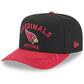 ARIZONA CARDINALS 2025 NFL DRAFT 9FIFTY A-FRAME SNAPBACK HAT - BLACK/RED