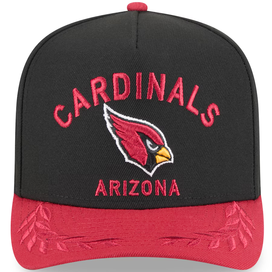 ARIZONA CARDINALS 2025 NFL DRAFT 9FIFTY A-FRAME SNAPBACK HAT - BLACK/RED