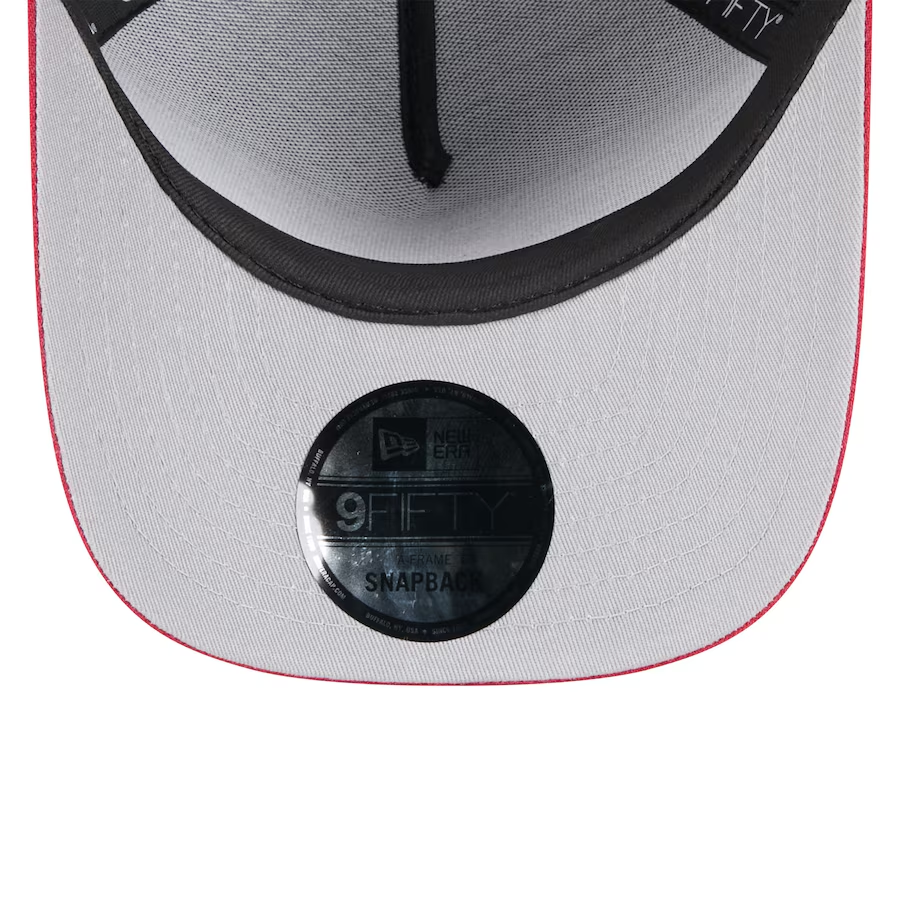 ARIZONA CARDINALS 2025 NFL DRAFT 9FIFTY A-FRAME SNAPBACK HAT - BLACK/RED