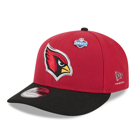 ARIZONA CARDINALS 2026 NFL DRAFT 9FIFTY SNAPBACK HAT - RED/BLACK