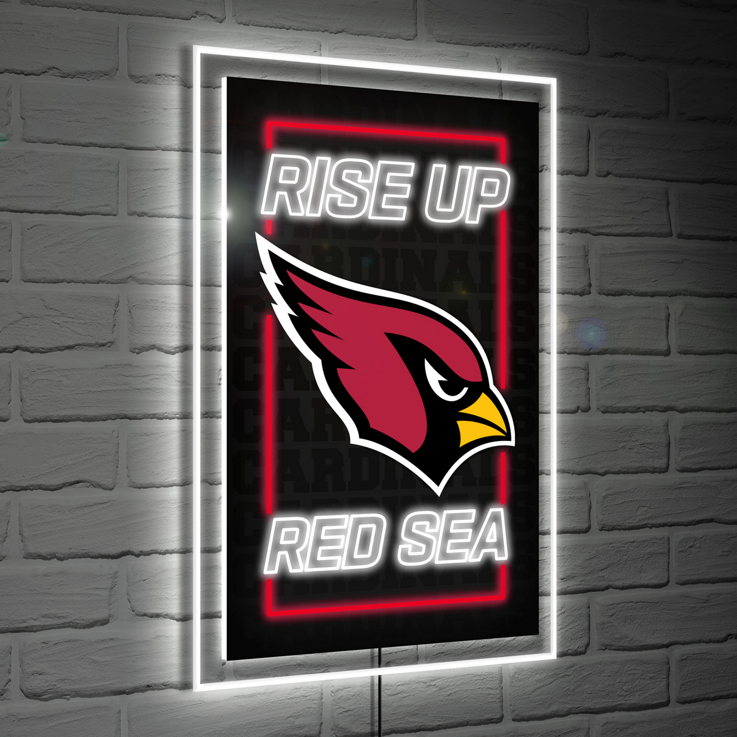 ARIZONA CARDINALS RECTANGLE NEOLITE LED WALL DECOR