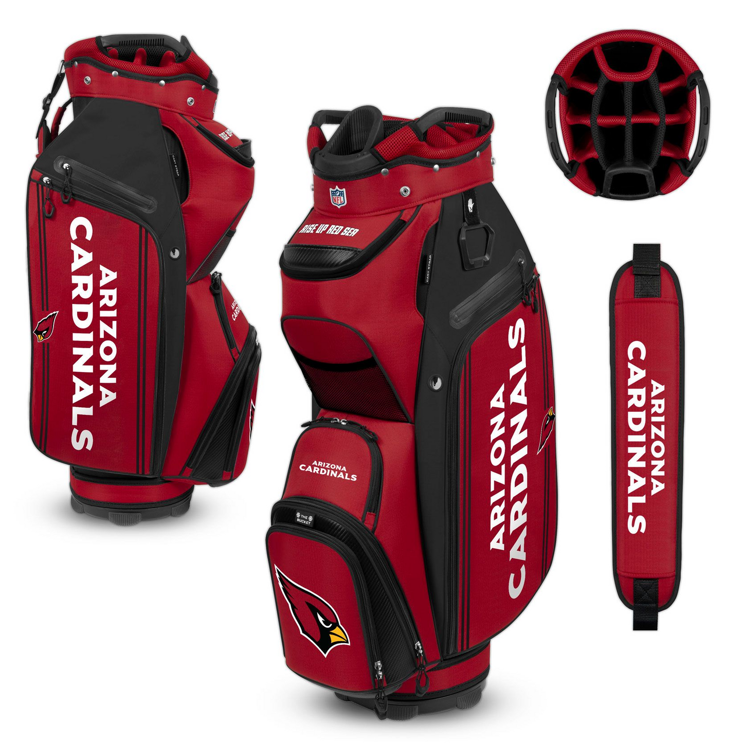 ARIZONA CARDINALS TEAM EFFORT BUCKET III COOLER CART GOLF BAG