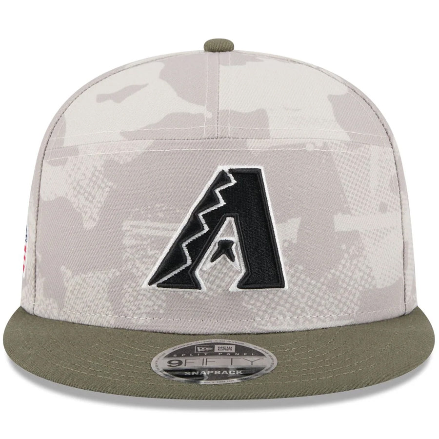 ARIZONA DIAMONDBACKS 2025 MLB ARMED FORCES 9FIFTY SNAPBACK HAT - STONE/OLIVE
