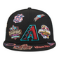 ARIZONA DIAMONDBACKS ALL OVER PATCH 9FIFTY SNAPBACK HAT - BLACK