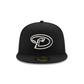 ARIZONA DIAMONDBACKS "D" SIDEPATCH 2001 WORLD SERIES 59FIFTY FITTED HAT - BLACK/ WHITE