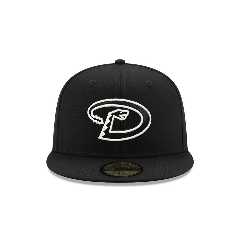 ARIZONA DIAMONDBACKS "D" SIDEPATCH 2001 WORLD SERIES 59FIFTY FITTED HAT - BLACK/ WHITE