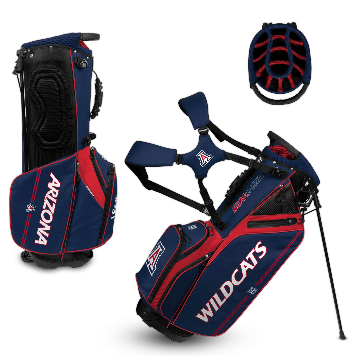 ARIZONA WILDCATS TEAM EFFORT CADDIE CARRY HYBRID GOLF BAG