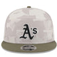 ATHLETICS 2025 MLB ARMED FORCES 9FIFTY SNAPBACK HAT - STONE/OLIVE