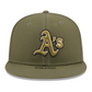 ATHLETICS 2026 MLB ARMED FORCES 59FIFTY FITTED HAT - OLIVE