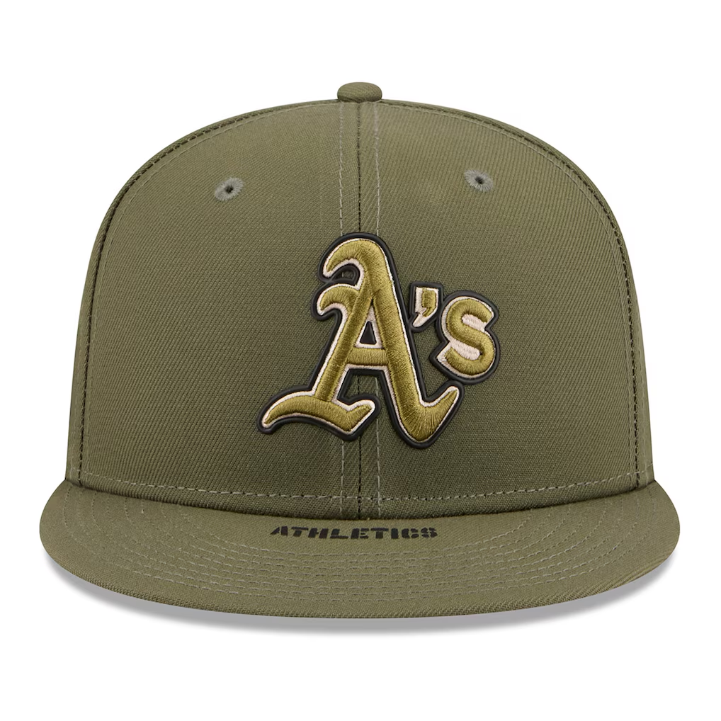 ATHLETICS 2026 MLB ARMED FORCES 59FIFTY FITTED HAT - OLIVE