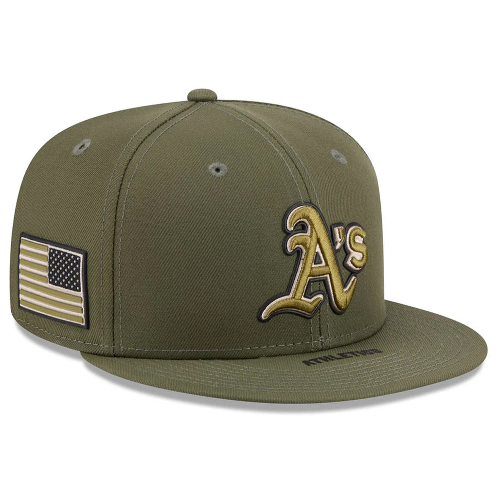 ATHLETICS 2026 MLB ARMED FORCES 9FIFTY SNAPBACK HAT - OLIVE