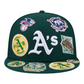 ATHLETICS ALL OVER PATCH 59FIFTY FITTED HAT - GREEN