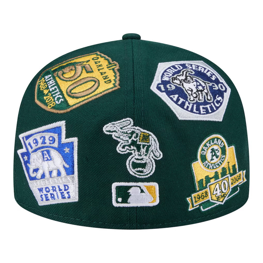 ATHLETICS ALL OVER PATCH 59FIFTY FITTED HAT - GREEN