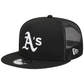 ATHLETICS EVERGREEN TRUCKER 9FIFTY SNAPBACK HAT - BLACK/WHITE