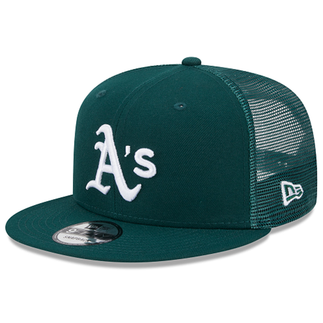 ATHLETICS EVERGREEN TRUCKER 9FIFTY SNAPBACK HAT - GREEN