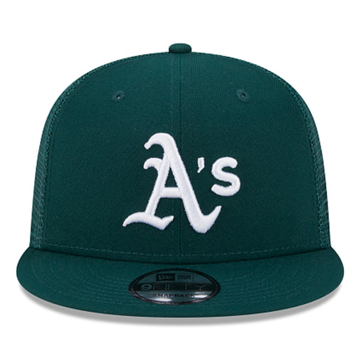 ATHLETICS EVERGREEN TRUCKER 9FIFTY SNAPBACK HAT - GREEN