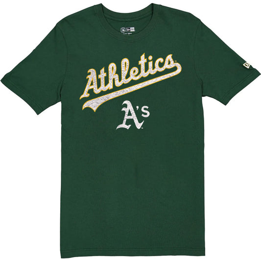 ATHLETICS MEN'S NEW ERA EVERGREEN BASIC T-SHIRT - GREEN
