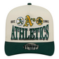 ATHLETICS NEW ERA TRI-HIT 9FIFTY A-FRAME SNAPBACK HAT - CHROME WHITE/GREEN