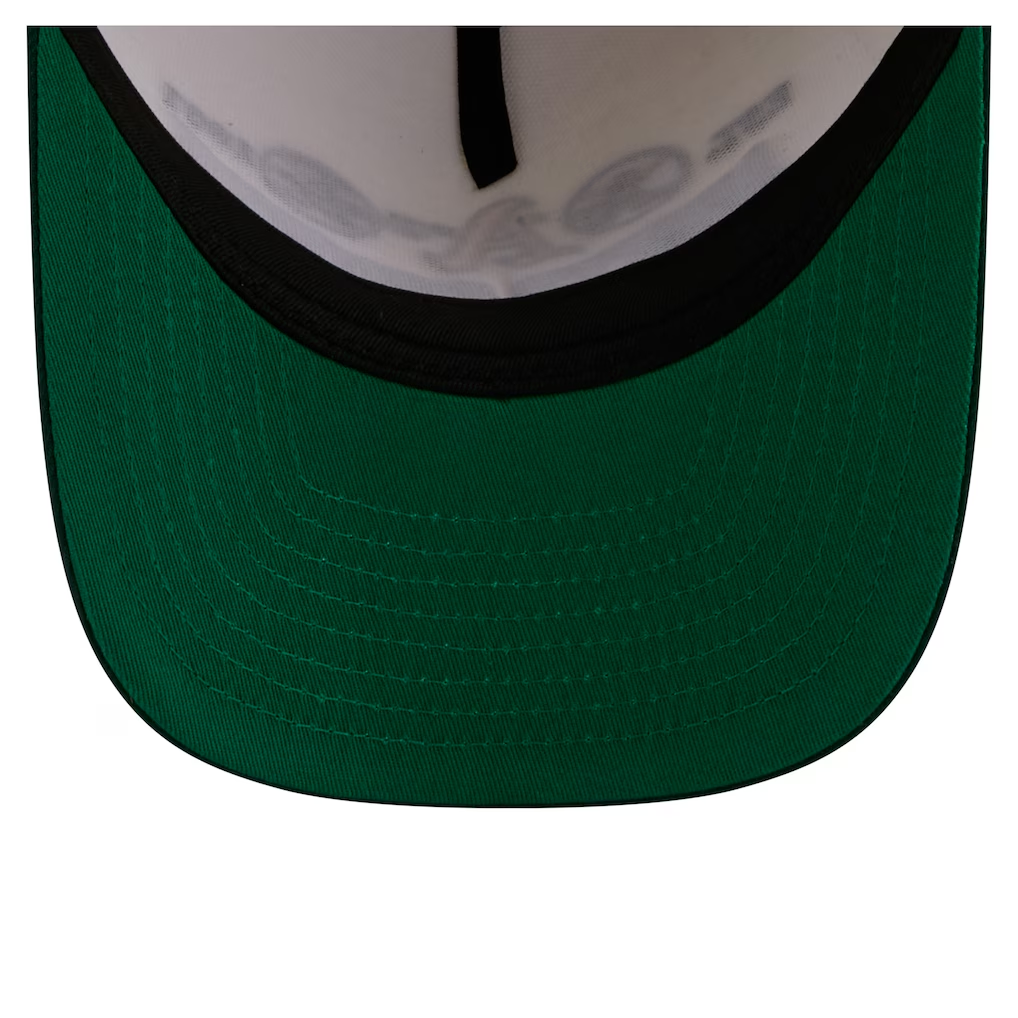 ATHLETICS NEW ERA TRI-HIT 9FIFTY A-FRAME SNAPBACK HAT - CHROME WHITE/GREEN