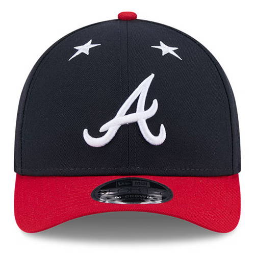 ATLANTA BRAVES 2025 MLB ALL-STAR GAME 9FORTY M-CROWN ADJUSTABLE HAT - NAVY/RED