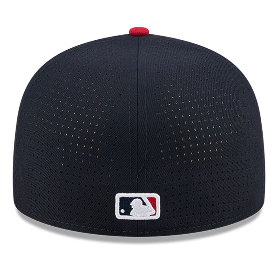ATLANTA BRAVES 2025 MLB ALL-STAR GAME SPLIT PANEL 59FIFTY FITTED HAT - NAVY/RED