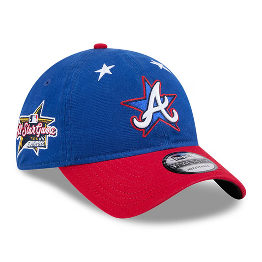ATLANTA BRAVES 2025 MLB ALL-STAR GAME WORKOUT 9TWENTY ADJUSTABLE HAT - BLUE/RED