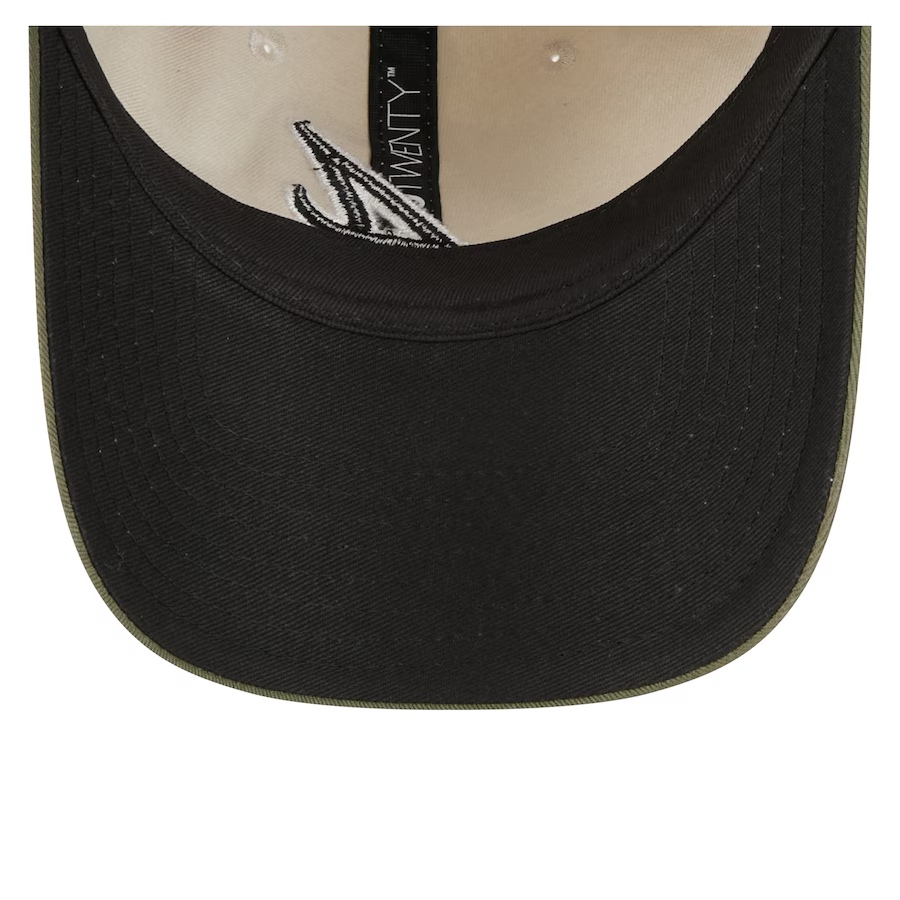 ATLANTA BRAVES 2025 MLB ARMED FORCES 9TWENTY ADJUSTABLE HAT - STONE/OLIVE