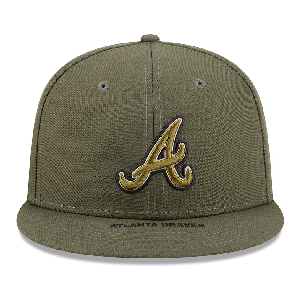 ATLANTA BRAVES 2026 MLB ARMED FORCES 9FIFTY SNAPBACK HAT - OLIVE