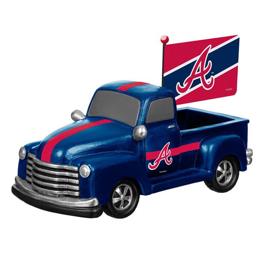 ATLANTA BRAVES 9" RALLY TRUCK GARDEN STATUE WITH FLAG