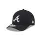 ATLANTA BRAVES 9FORTY M-CROWN SNAPBACK ADJUSTABLE HAT - BLACK/WHITE