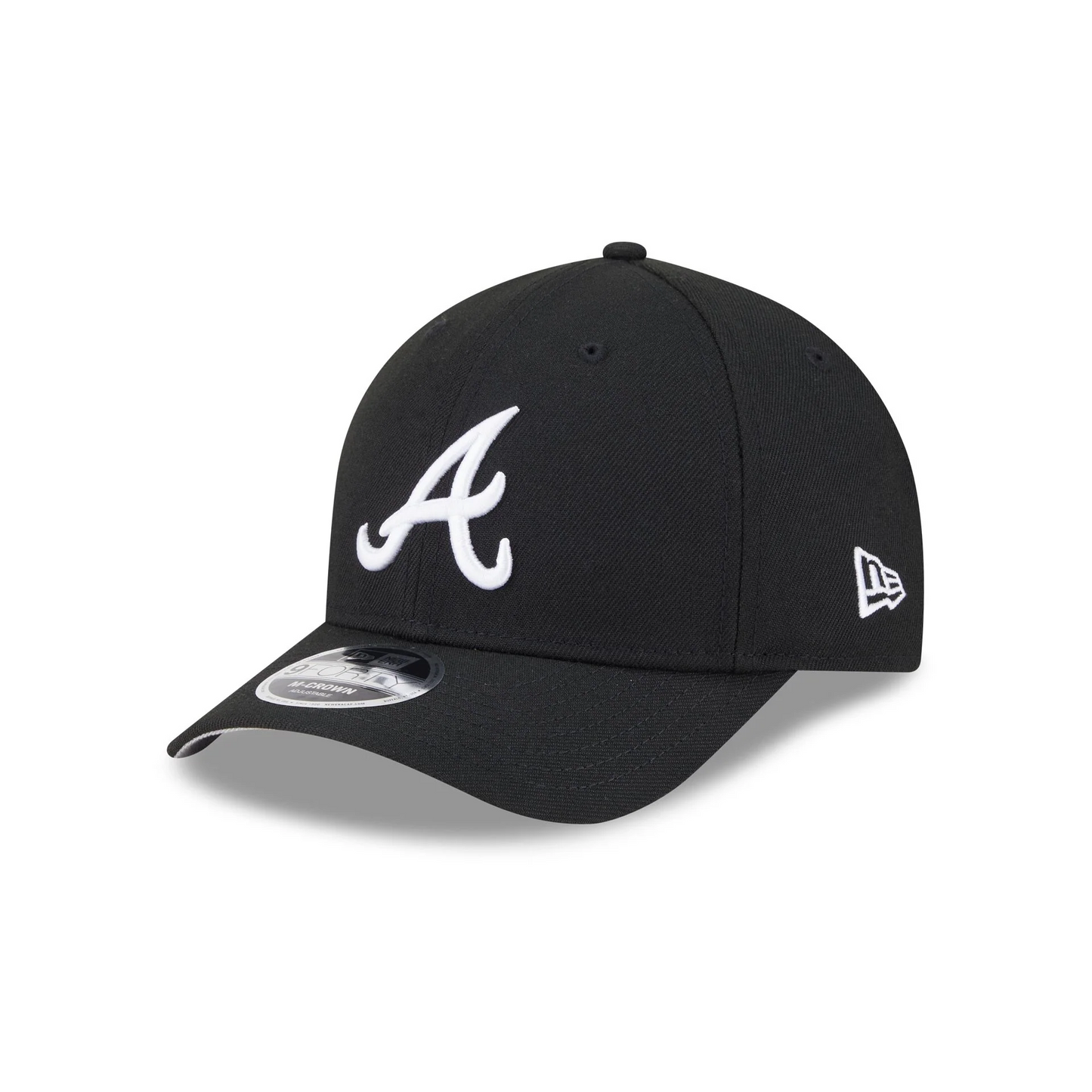 ATLANTA BRAVES 9FORTY M-CROWN SNAPBACK ADJUSTABLE HAT - BLACK/WHITE
