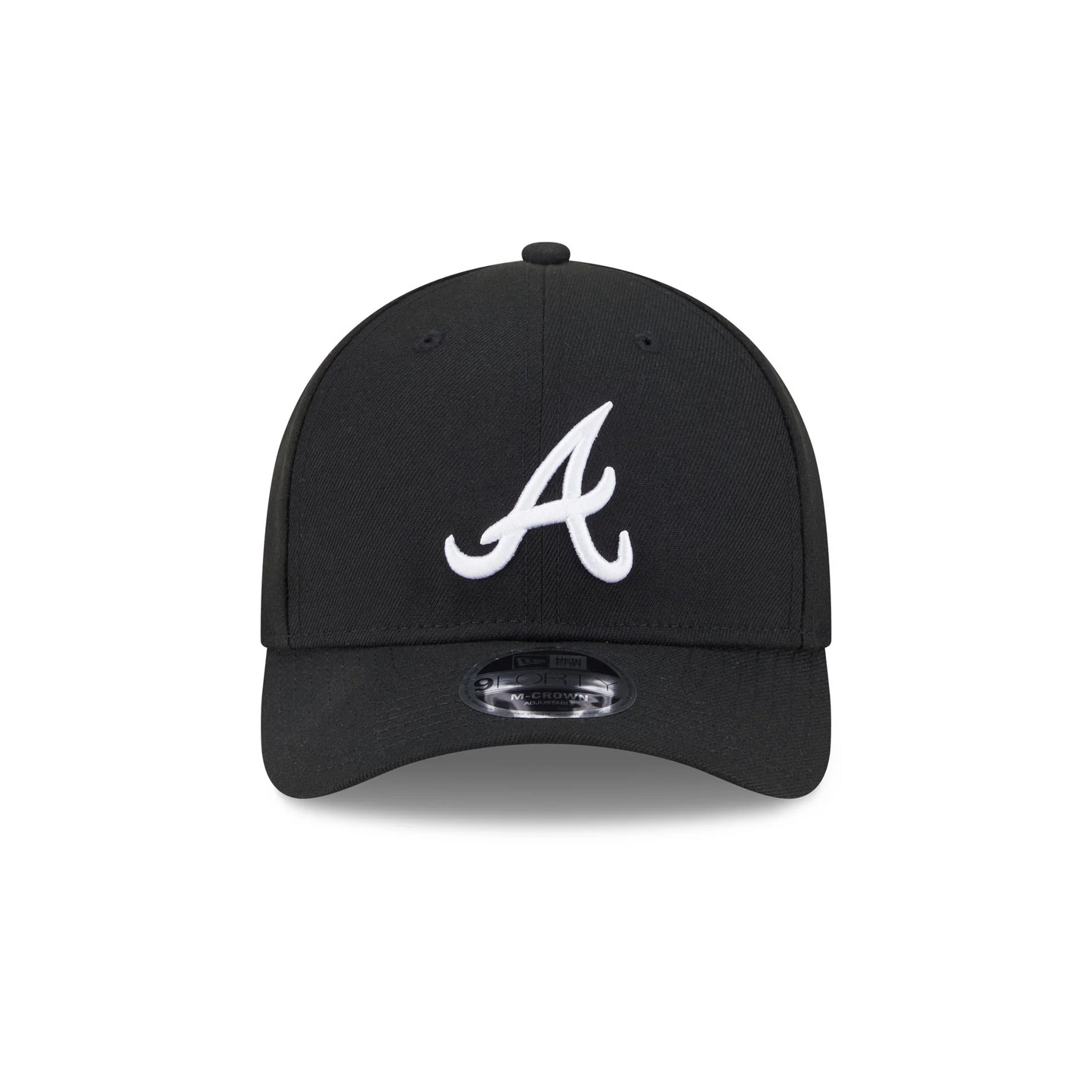 ATLANTA BRAVES 9FORTY M-CROWN SNAPBACK ADJUSTABLE HAT - BLACK/WHITE
