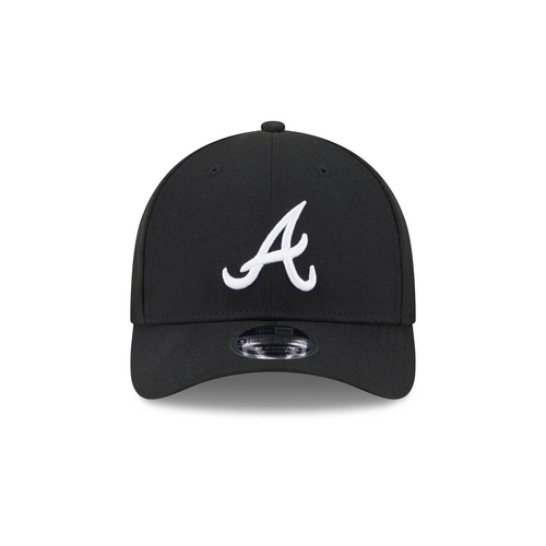 ATLANTA BRAVES 9FORTY M-CROWN SNAPBACK ADJUSTABLE HAT - BLACK/WHITE