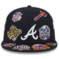ATLANTA BRAVES ALL OVER PATCH 59FIFTY FITTED HAT - NAVY