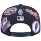 ATLANTA BRAVES ALL OVER PATCH 9FIFTY SNAPBACK HAT - NAVY