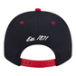 ATLANTA BRAVES ARCHED 9FIFTY A-FRAME SNAPBACK HAT - NAVY/RED